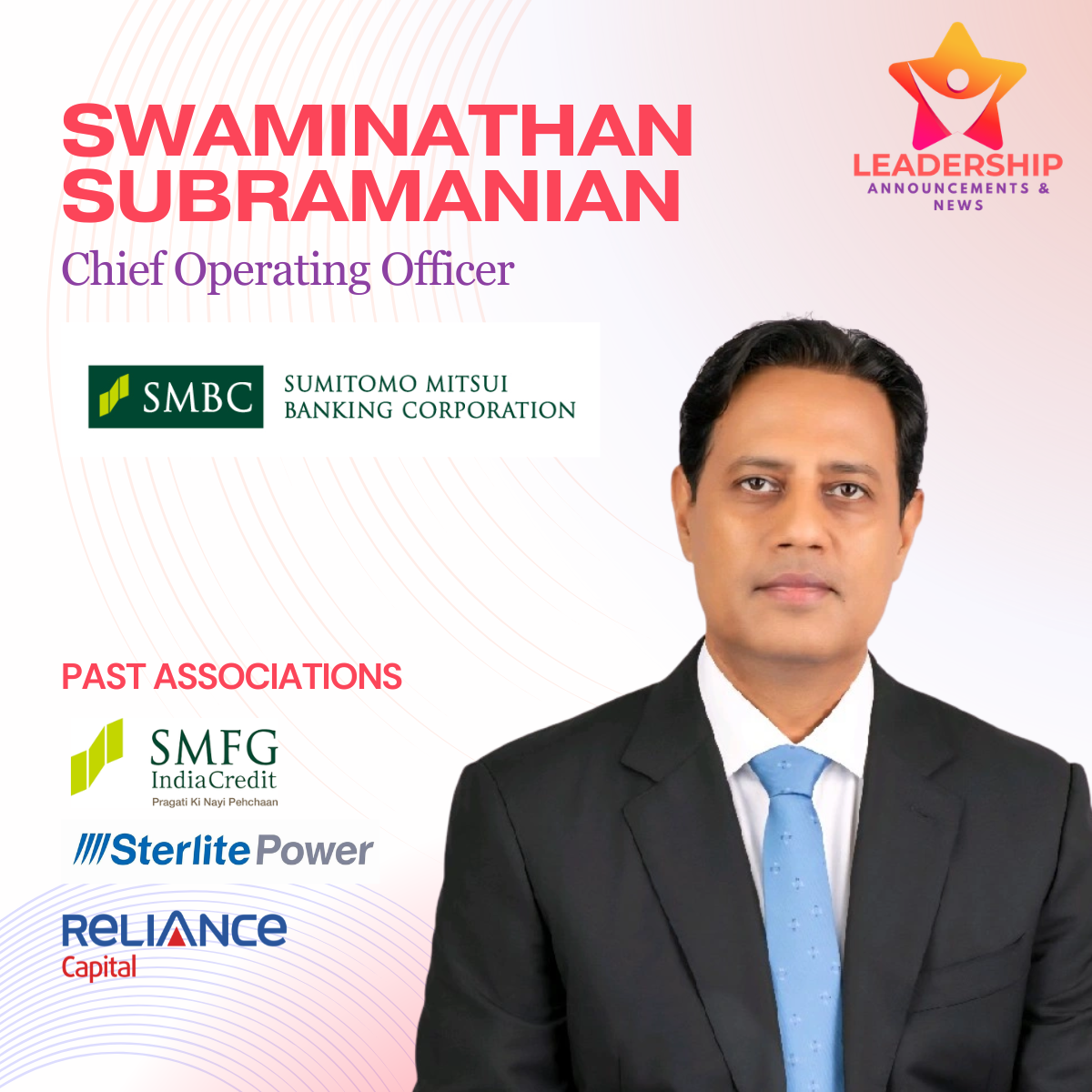 Swaminathan Subramanian, Managing Director & Chief Operating Officer (India) at Sumitomo Mitsui Financial Group
